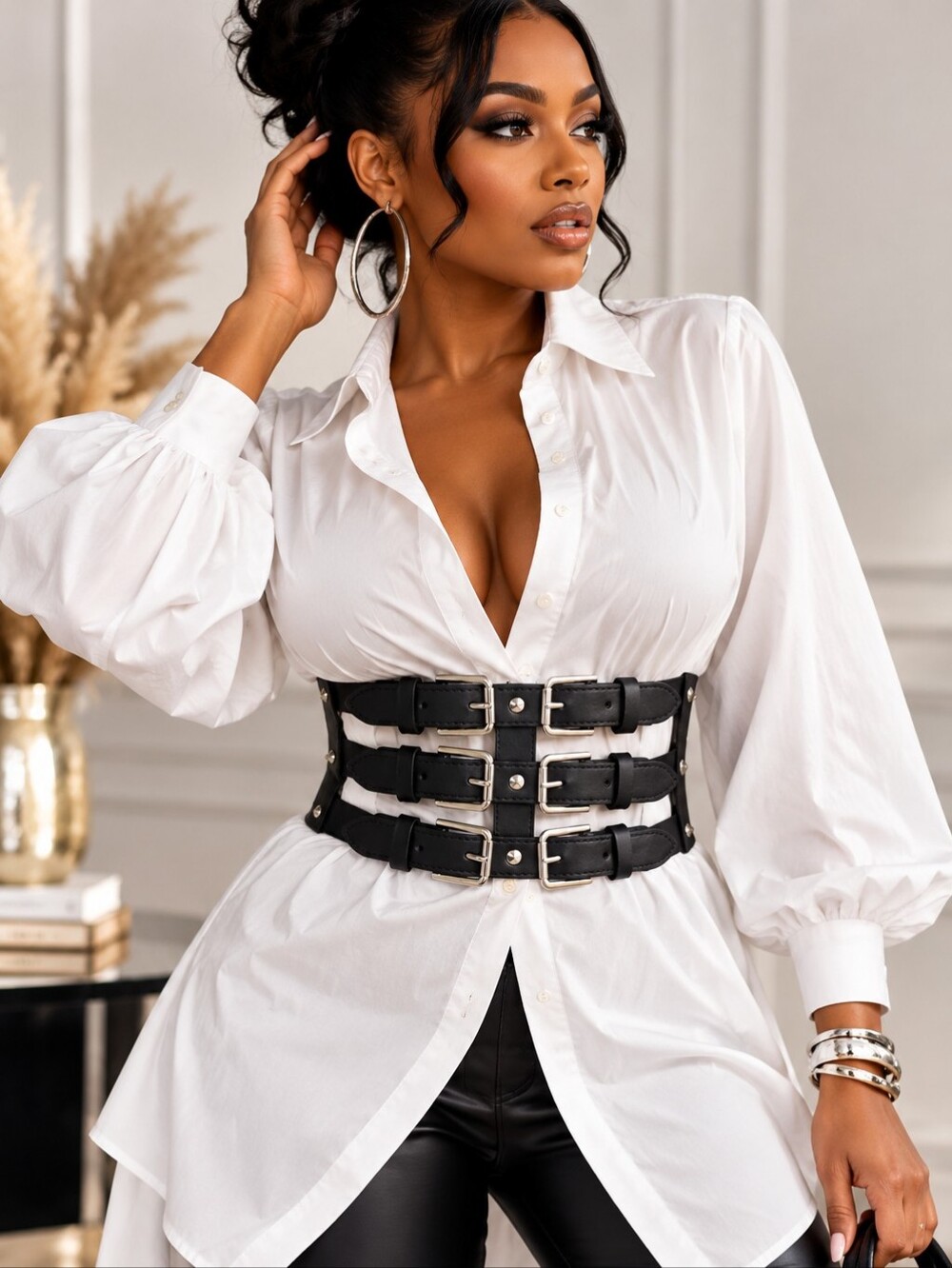 Punk Style Suspender Belt